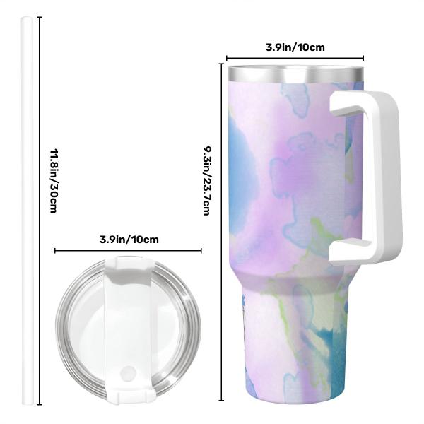 Tumbler mit Hundemotiv Itchy - Edelstahl, Becher, 1L, mit Strohhalm, bunt, Motive in Digitaler Popart, AmStaff, Staffordshire, SOKA, Listenhund